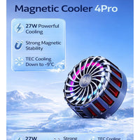 Phone Cooler RedMagic 4 Pro Magnetic Phone/Tablet Cooler –27W Ultra-Cooling Gaming Fan with Graphene Heatsink, Magnetic Mount – Cooling Fan For RedMagic Astra, Smartphones, Tablets, iPad & Steam Deck (Perfect for PUBG Mobile, COD & More)