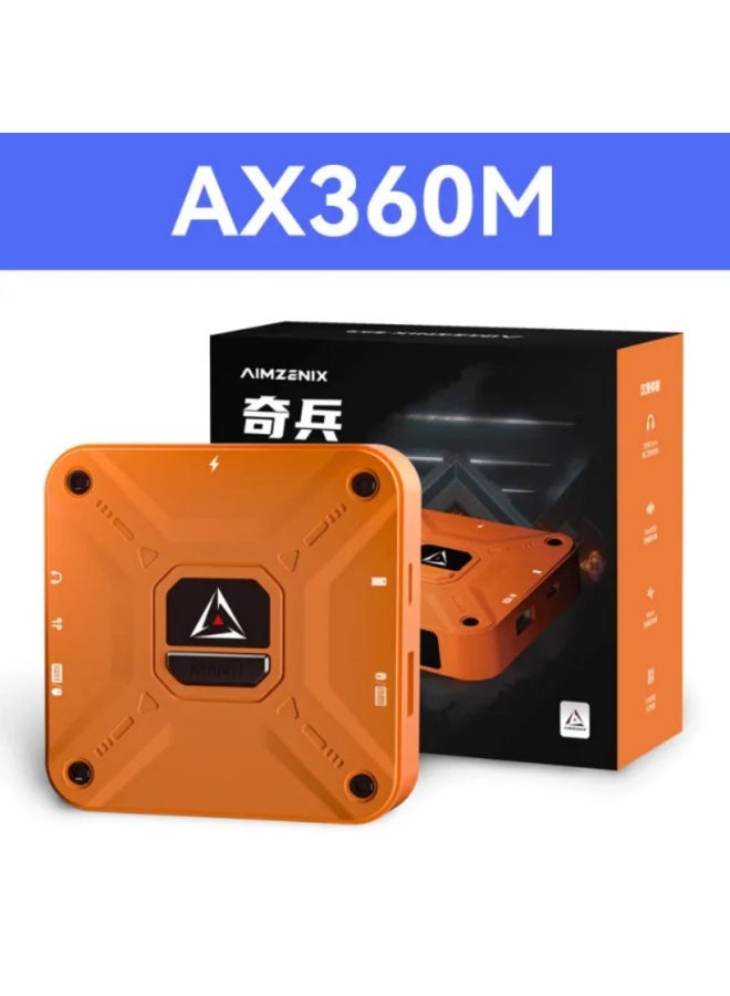 AIMZENIX Aimzenix AX360M Keyboard Mouse Converter for iOS IPAD & Mobile Gaming, PD 60W Fast Charging, 2000Hz Polling Rate Ultra-Low Latency, Anti-Detection Technology, Dual Audio Interfaces with EQ Sound Presets, Plug-and-Play Hub Only for IOS iPhone iPad