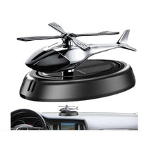 Car Air Freshener Helicopter Solar Energy Rotating Aromatherapy Aviation Al Alloy Diffuser Interior Decoration Accessories Diffuser For Car & Home Car Perfumes - INCLUDES NON SLIP MAT and AIR FRESHENER ESSENTIAL OIL