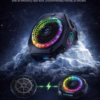 Phone Cooler Black Shark 5 Pro Magnetic Phone/Tablet Cooler – 35W Ultra-Cooling Gaming Fan with 45W Adapter, RGB LED, APP Smart Temperature Control, Detachable Handle – For iPhone, RedMagic, Samsung, Android, iPad & Tablets (Perfect for PUBG Mobile & COD)