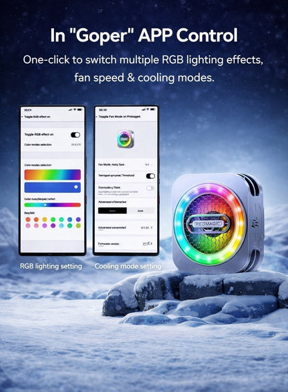 Phone Cooler RedMagic 6 Pro Magnetic Phone/Tablet Cooler – 30W Ultra-Cooling Gaming Fan with Graphene Heatsink, Magnetic Mount & Clip – Cooling Fan For Smartphones, Tablets, iPad & Steam Deck (Perfect for PUBG Mobile, COD & More)