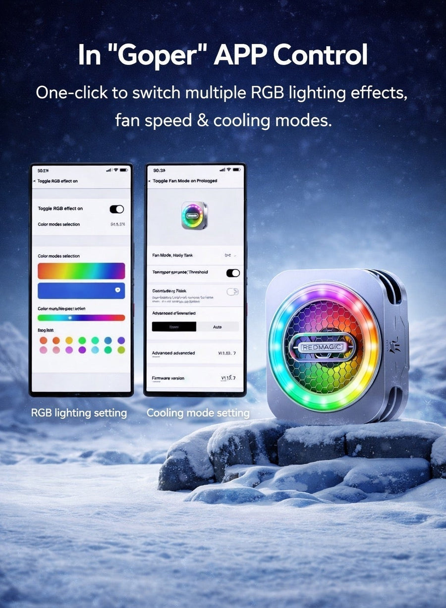 Phone Cooler RedMagic 6 Pro Magnetic Phone/Tablet Cooler – 30W Ultra-Cooling Gaming Fan with Graphene Heatsink, Magnetic Mount & Clip – Cooling Fan For Smartphones, Tablets, iPad & Steam Deck (Perfect for PUBG Mobile, COD & More)