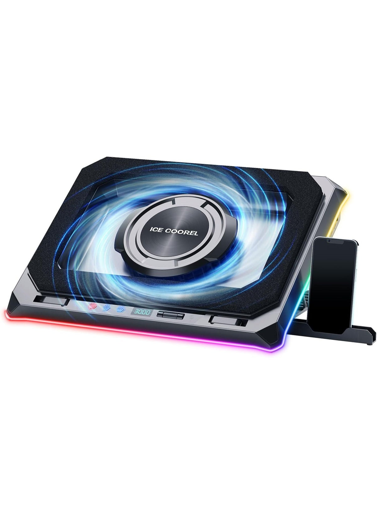 ICE COOREL Laptop Cooling Pad with RGB Lighting
