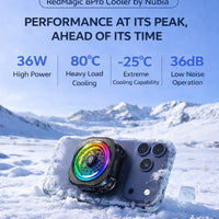 Phone Cooler RedMagic 8 Pro Magnetic Phone/Tablet Cooler – 36 W Ultra-Cooling Gaming Fan with Graphene Heatsink, Magnetic Mount & Clip – Cooling Fan For Smartphones, Tablets, iPad & Steam Deck (Perfect for PUBG Mobile, COD & More)