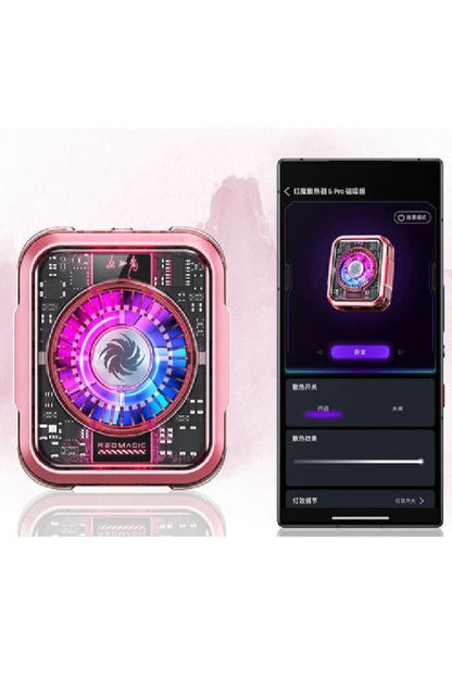 RedMagic Phone Cooler 5 Pro, Special Edition, 36W with Magnetic Suction and Back Clip, TEC Liquid Cooling Technology, 34% Power Boost, Blue and Pink Special Edition