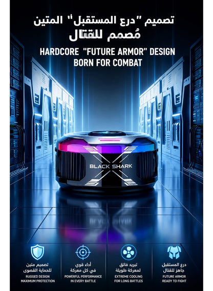 Phone Cooler Black Shark 6 Pro Magnetic Phone/Tablet Cooler – 35W Ultra-Cooling Gaming Fan with Smart Display, APP Smart Temperature Control, Magnetic Suction Sheet – For iPhone, RedMagic, Samsung, Android, iPad & Tablets (Perfect for PUBG Mobile
