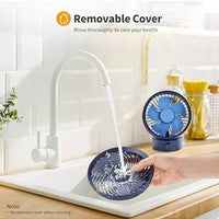 SmartDevil USB Desk Fan, Small Personal Desktop Table Fan with Strong Wind, Quiet Operation Portable Mini Fan for Home Office Bedroom Table and Desktop (Blue)