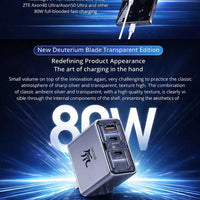RedMagic 80W Fast Multi Charger, Three-Port Compact Design, Foldable Pins, NeoCharger 3.0, For RedMagic Astra, Nova, iPad, Tablets, iPhone, MacBook, Laptops - Includes Cable (US Version)