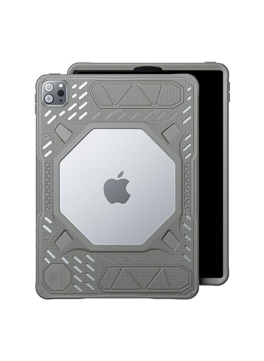 PLEXTONE GP60 Mark III Gaming Case for iPad Pro 11 Inch (2024–2025 M4/M5), Rugged Shockproof Tablet Case, Silicone Protective Cover with Cooling Fan Hole, Heat Dissipation Design, Anti-Slip Ergonomic Grip, Heavy Duty Drop Protection for Gaming & Work