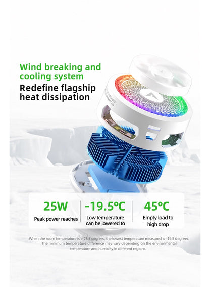 Piva B3 Phone & iPad Cooler, 25W Magnetic Cooling Fan with 45W Fast Adapter, Ult