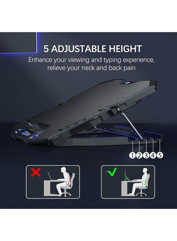 Ice Coorel K5 Laptop Cooling Pad with 5 Adjustable Heights
