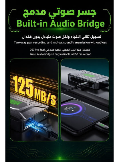 PIVA DS7 Pro 7-in-1 USB-C Docking Station and Gaming Hub with Two-Way Audio Bridge, Multi USB Port Type-C Adapter – 4K@60Hz HDR Capture & Video Output, 100W PD Fast Charging, 32Bit/384KHz Hi-Fi Audio, Gigabit Ethernet, USB 3.1 High-Speed Data for Live Str