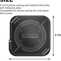 Magnetic Suction Sheet for Cell Phone Cooler by RedMagic, for Phones and Tablets, 2 pcs Thermally Conductive Steel Plate with Strong Adhesive, Compatible for Most Cooling Devices or Magnetic Attachments