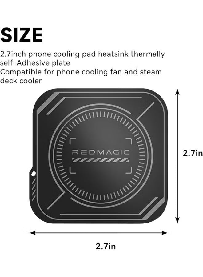 Magnetic Suction Sheet for Cell Phone Cooler by RedMagic, for Phones and Tablets, 1 pcs Thermally Conductive Steel Plate with Strong Adhesive, Compatible for Most Cooling Devices or Magnetic Attachments
