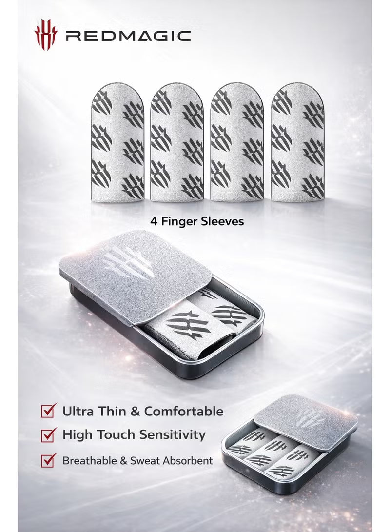 RedMagic 4 Gaming Finger Sleeves, Sweatproof Gaming Gloves Fingertip Silvercloth – Pro Finger Sleeves for Mobile/iPad Gaming ( 2 Pair - 4 pcs)