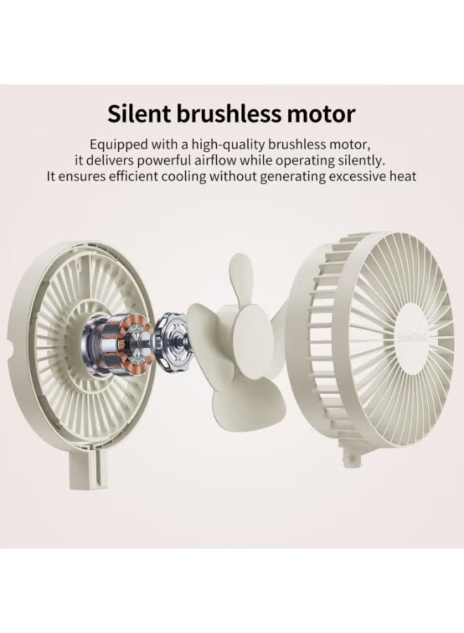 SmartDevil USB Desk Fan, Small Personal Desktop Table Fan with Strong Wind, Quiet Operation Portable Mini Fan for Home Office Bedroom Table and Desktop (white)