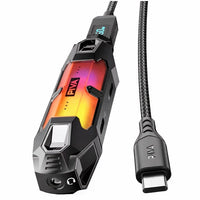 PIVA X41 4-in-1 USB-C Gaming Hub & Docking Station with DAC Sound Card, 60W PD Fast Charging, 3.5mm Audio Jack, USB Data Port, RGB Lighting – Compatible with iPhone, iPad, Android, RedMagic & Laptops
