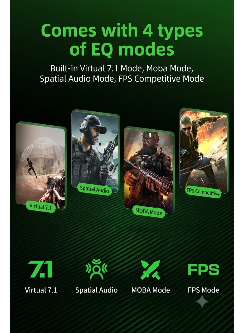 PIVA GS20 Gaming Adapter & Converter Hub Dongle, 7.1 Surround Sound Card with App Control, Type-C USB Hub, 3.5mm Audio, RGB Lighting, 60W Fast Charging, 480Mbps High-Speed Data Transfer – Compatible with RedMagic, iPad, iPhone & Laptops