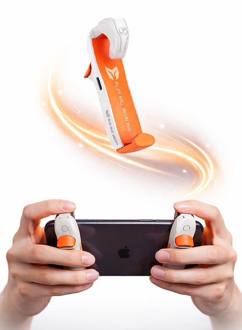 BIGBIG WON Automatic Laser Gaming Mobile Triggers, Super Fast Shooting, 75mAh long-lasting battery,High-Frequency Burst Mode, Alloy Buttons, iPhone/Android Compatible, PUBG Battlefield Accessory - 1 piece only