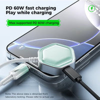 PLEXTONE GS1 Pro Gaming Adapter & Converter Dongle, 2-in-1 USB-C to 3.5mm AUX Audio Adapter with 60W Fast Charging, Hi-Res Earphone Sound Converter with Mic Support – Compatible with RedMagic, iPad, iPhone, Samsung, Android Phones, Laptops & Gaming Device