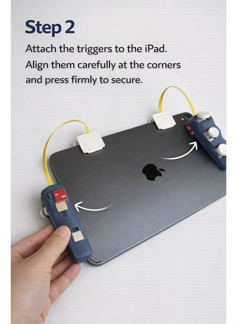 iPAD Piano Triggers Automatic 6-Finger Gaming Triggers for iPad & Tablets –Professional Magnetic Control, High Responsiveness, No Screen Blocking, Compatible with iPad Pro, RedMagic Astra, RedMagic Nova, and All iPads for PUBG Mobile