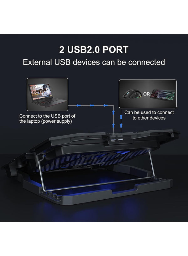 Ice Coorel K5 Laptop Cooling Pad with 5 Adjustable Heights