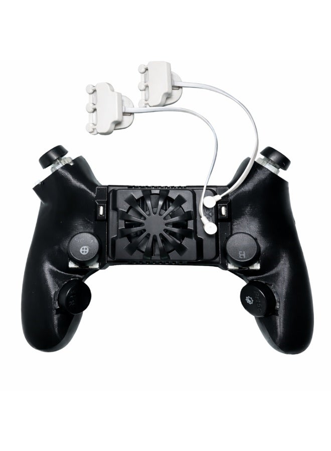 Mobile Piano 6-Finger Automatic Gaming Triggers with Integrated Cooler – Laser Precision Controller, Ultra-Fast Response, No Screen Blocking, Compatible with iPhone, RedMagic, Samsung & All Smartphones, Ideal for PUBG Mobile & Other Games