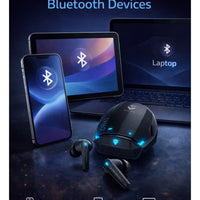 Machenike TH60 Gaming Earbuds TWS – Bluetooth 5.4, Ultra Low Latency Wireless Gaming AirPods, Dual Sound Modes (Gaming & Music), ENC Mic, IPX5 Water Resistant, Long Battery with Charging Case, USB-C Fast Charging – RedMagic, iPhone, iPad, Android, Samsung