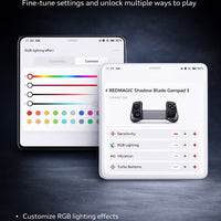 Shadow Blade Gamepad 3 by RedMagic– Anti-Slip Comfort Grip, RGB Lighting, 6-Axis Gyroscope, Linear Motor, 2 Programmable Shoulder Buttons, High-Precision Hall Joysticks, Bluetooth 5.3, 840mAh Battery, Multi-Platform Compatibility (Android / iOS / PC), 213