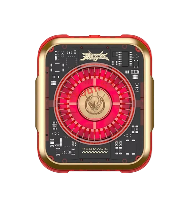 Golden RedMagic 5 Pro Magnetic Phone Cooler – Special Edition, 36W RGB Radiator Fan with Clip, Semiconductor Graphene Heatsink for Gaming, Streaming, iPhone, Android, iPad