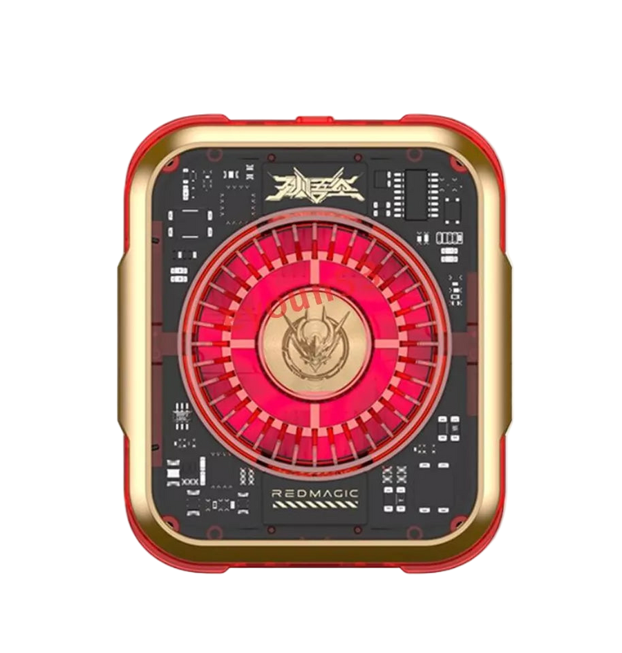 Golden RedMagic 5 Pro Magnetic Phone Cooler – Special Edition, 36W RGB Radiator Fan with Clip, Semiconductor Graphene Heatsink for Gaming, Streaming, iPhone, Android, iPad