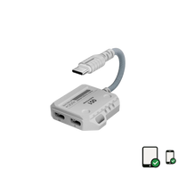 PLEXTONE GS1 2-In-1 Headphone Converter DOUBLE Type-C Interface Supports 60W Fast Charging for Mobile Phone (LEBANON ONLY)