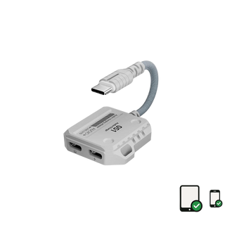 PLEXTONE GS1 2-In-1 Headphone Converter — Type-C + Type-C (Double) Interface, 60W Fast Charging for Mobile Phone