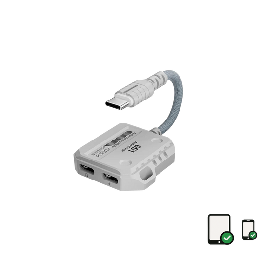 PLEXTONE GS1 2-In-1 Headphone Converter DOUBLE Type-C Interface Supports 60W Fast Charging for Mobile Phone (LEBANON ONLY)