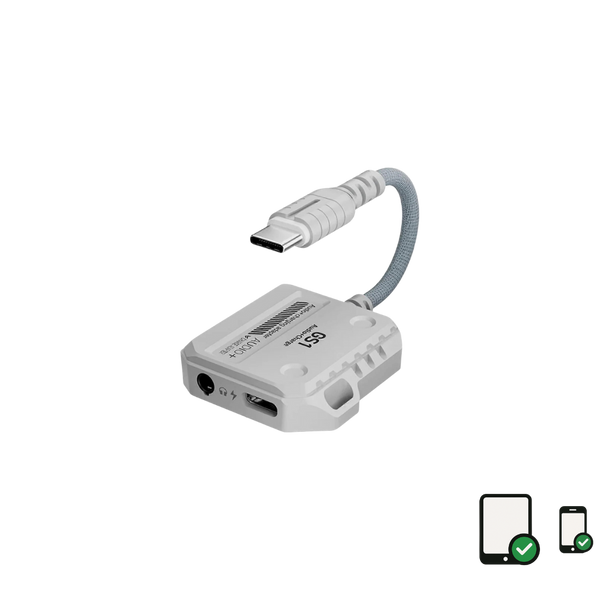 PLEXTONE GS1 2-In-1 Headphone Converter Type-C Interface Supports 60W Fast Charging for Mobile Phone