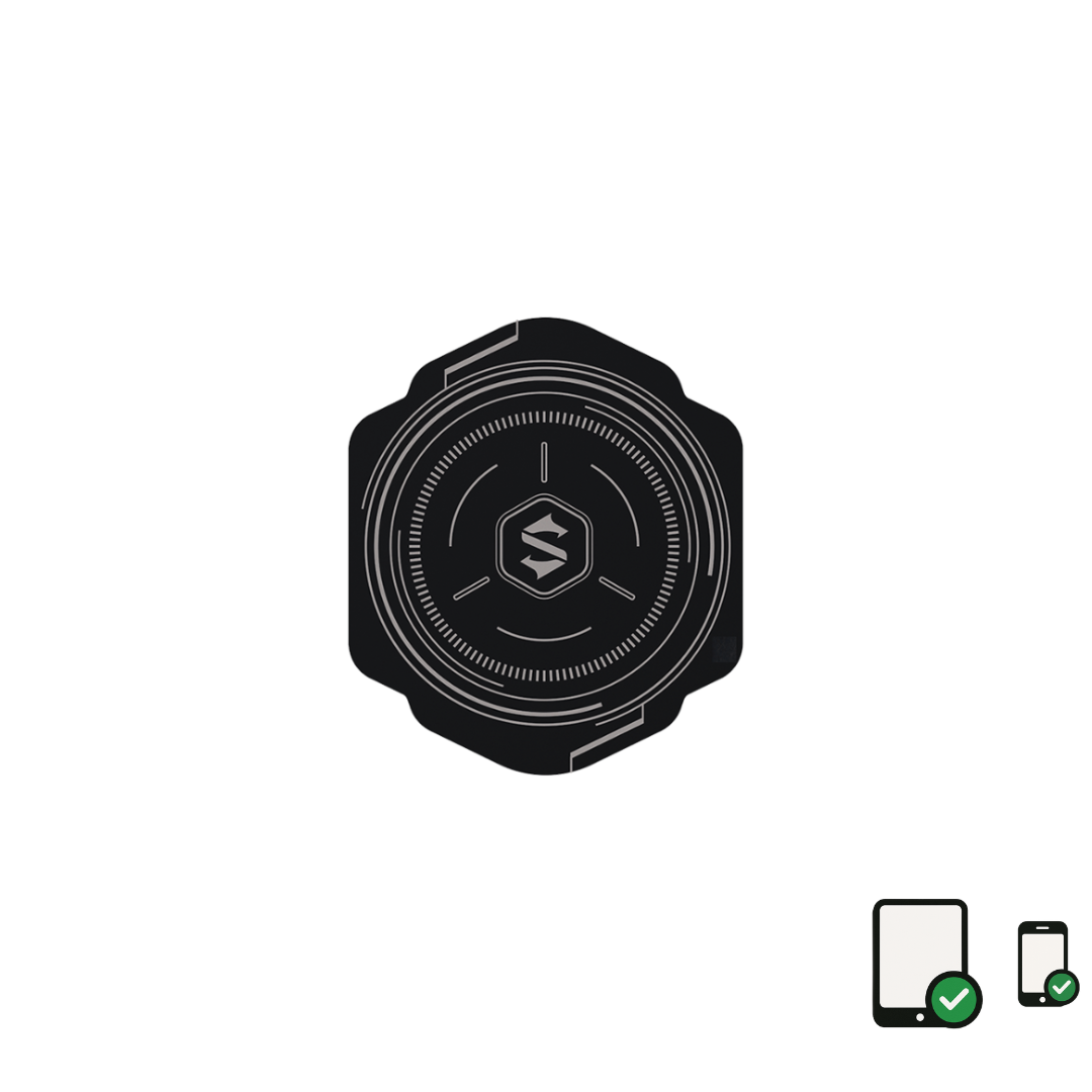 Black Shark Magnetic Sticker for mobile and Ipad Coolers
