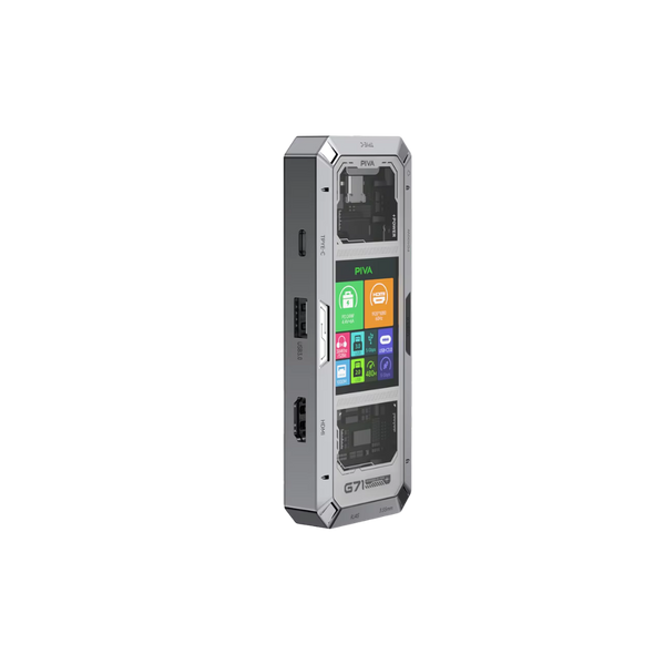 PIVA G71 7-in-1 Smart Display Docking Station – Aluminum Type-C Hub with 100W PD, 4K HDMI, Dual USB 3.0, Ethernet & Audio Ports for Gaming and Work