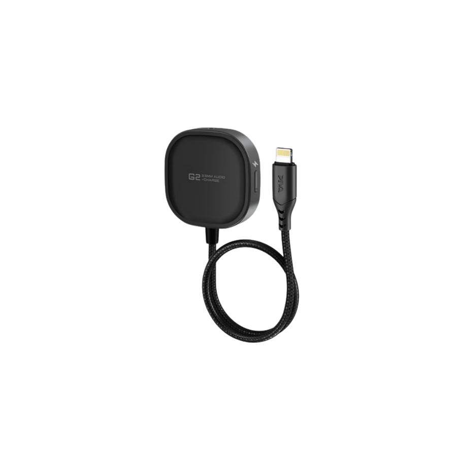 Piva G2L Pro iPhone Dual Port Splitter 3.5mm Lightning Converter MFI Certified Chipset by Apple with Long Wire