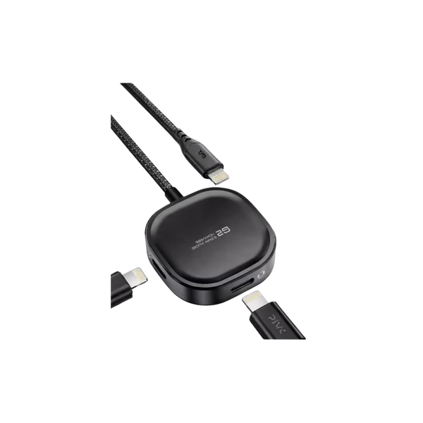 PIVA G2 iPhone Lightning Adapter – Headphone Jack with 21W Lightning Fast Charging, HD Clear Voice with Extra Bass, Zero Delay, Mic Supported, MFI-Certified Chipset, Perfect for iPhone 8, X, 11, 12, 13, and 14 Pro Max (Double Lightning))