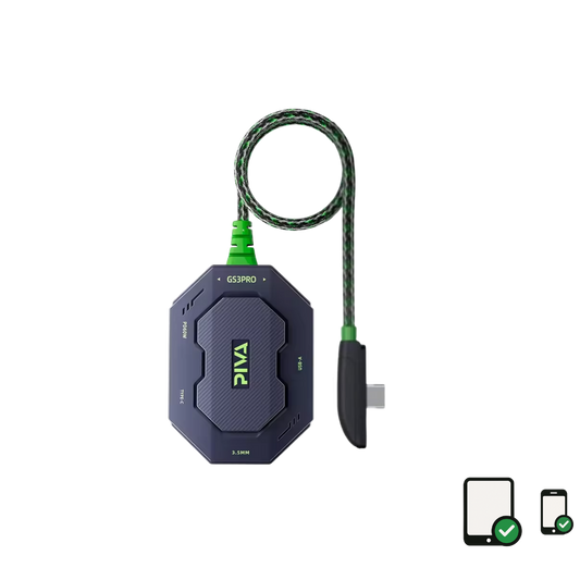 PIVA GS3 PRO Gaming Audio & Charging Adapter (Elbow Version)