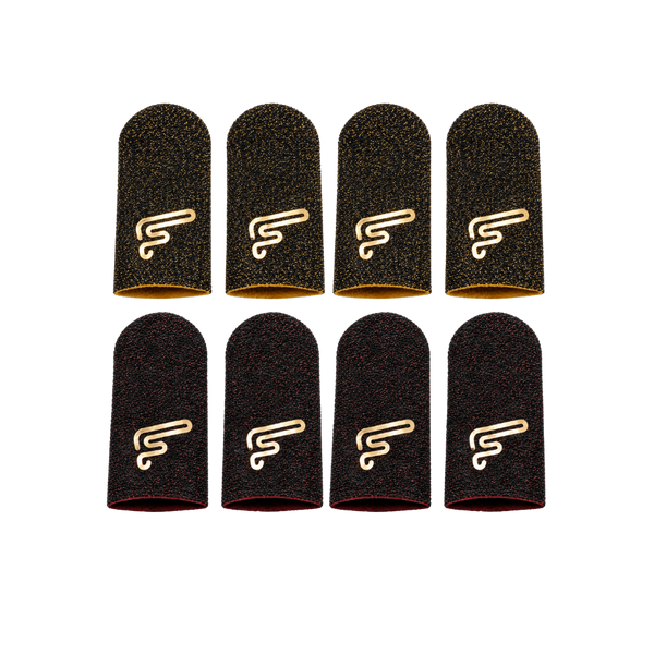 Flaregun P2 Sleeves Offer – 4× Pure Gold + 4× Demon Red (8 Finger Sleeves) with Free Delivery